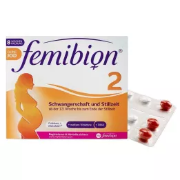 FEMIBION 2 Zwangerschap + Borstvoeding zonder jodium Kpg., 2X60 St