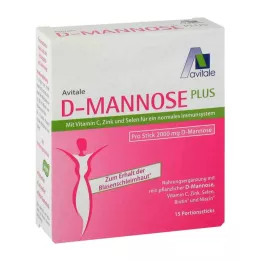 D-MANNOSE PLUS 2000 mg Sticks met vitaminen en mineralen, 15X2,47 g