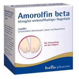 AMOROLFIN beta 50 mg/ml werkzame stof nagellak, 3 ml