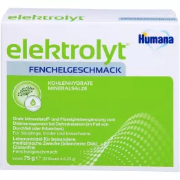 HUMANA Elektrolyt Venkelpoeder Vouwdoos, 75 g