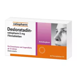DESLORATADIN-ratiopharm 5 mg filmomhulde tabletten, 20 stuks