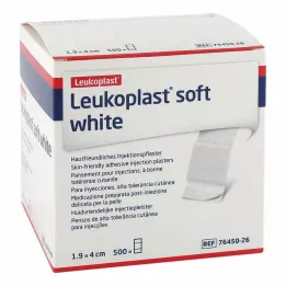 LEUKOPLAST zachte witte injectiepleisters, 19x40 mm, 500 stuks
