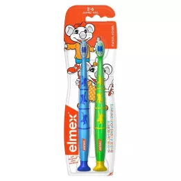 ELMEX Duopack kindertandenborstel, 2 stuks
