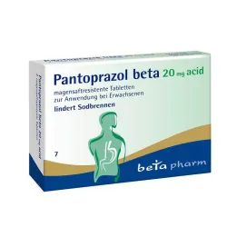 Pantoprazol bèta 20 mg zuur maagsapresistente tabletten, 7 stuks