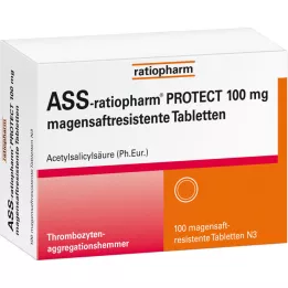 ASS-ratiopharm PROTECT 100 mg maagsapresistente tabletten, 100 stuks
