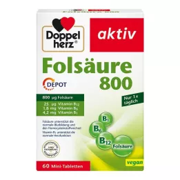 DOPPELHERZ Foliumzuur 800 Depot Tabletten, 60 stuks