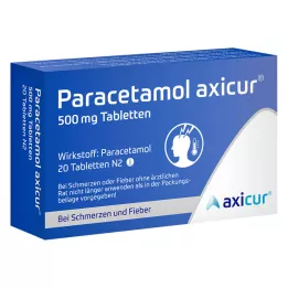 PARACETAMOL axicur 500 mg tabletten, 20 stuks