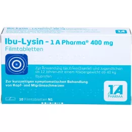 IBU-LYSIN 1A Pharma 400 mg filmomhulde tabletten, 10 stuks