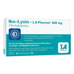 IBU-LYSIN 1A Pharma 400 mg filmomhulde tabletten, 50 stuks