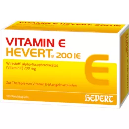 VITAMIN E HEVERT 200 d.w.z. zachte capsules, 100 st