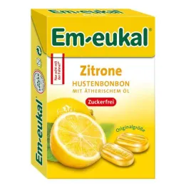 EM Eukal snoepjes citroen suikervrij doosje, 50 g