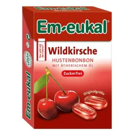 EM Eukal snoepjes wilde kers suikervrij doosje, 50 g