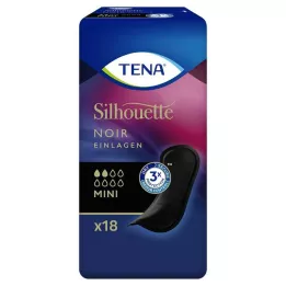 TENA SILHOUETTE Binnenzolen mini zwart, 18 stuks
