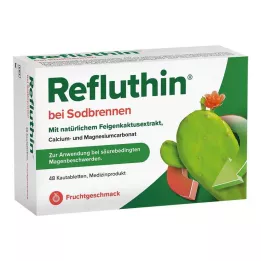 REFLUTHIN voor brandend maagzuur kauwtabletten fruit, 48 stuks