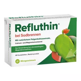 REFLUTHIN voor brandend maagzuur kauwtabletten munt, 48 stuks