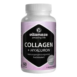 COLLAGEN 300 mg+Hyaluron 100 mg hoge dosering capsules, 60 stuks