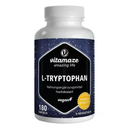 L-TRYPTOPHAN 500 mg hoge dosering veganistische capsules, 180 stuks
