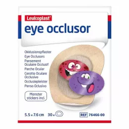 LEUKOPLAST Occlusor van het oog 5,5 cmx7,6 cm, 30 st