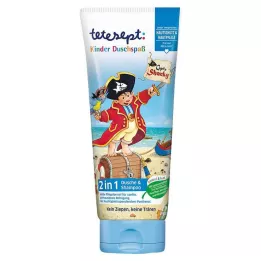 Tetesept 2 in 1 douche en shampoo kapitein Sharky, 200 ml