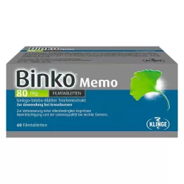 BINKO Memo 80 mg filmomhulde tabletten, 60 stuks