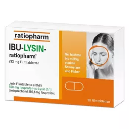 IBU-LYSIN-ratiopharm 293 mg filmomhulde tabletten, 20 stuks