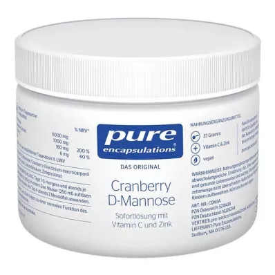 PURE ENCAPSULATIONS Cranberry D-mannosepoeder, 37 g