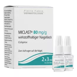 MICLAST 80 mg/g medicinale nagellak, 2X3 ml