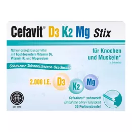 CEFAVIT D3 K2 Mg 2.000 I.E. Stix-korrels, 36 stuks
