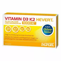 VITAMIN D3 K2 Hevert plus Ca Mg 1000 IE/2 capsules, 60 stuks