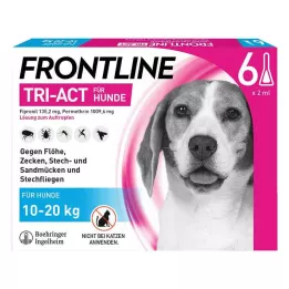 FRONTLINE Tri-Act oplossing voor spotten voor honden 10-20 kg, 6 st