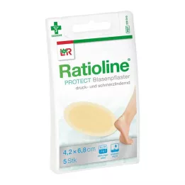RATIOLINE bescherm blarenpleister 4,2x6,8 cm, 5 stuks