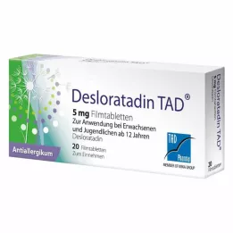 DESLORATADIN TAD 5 mg filmomhulde tabletten, 20 stuks