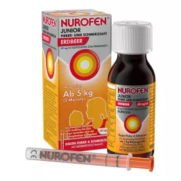 NUROFEN Junior Koorts en Pijn Siroop Aardbei 40 mg/ml, 100 ml