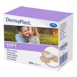 DERMAPLAST SOFT Pleistervlekken rond 22 mm, 200 stuks