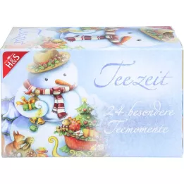 H&S Tee Advent Kalender Snowman Filter Tas, 24 st