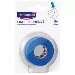 HANSAPLAST Vingerverband zelfklevend 2,5 cm x 5 m blauw, 1 stuk