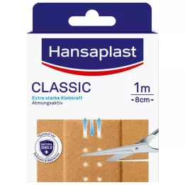 HANSAPLAST Klassieke pleister 8cm x1m, 1 st