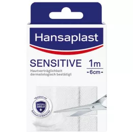 HANSAPLAST Gevoelige pleister hypoallergeen 6 cm x 1 m, 1 stuk