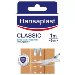 HANSAPLAST Klassieke pleister 6 cmx1 m, 1 st