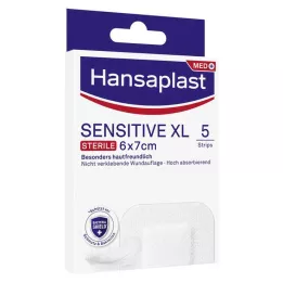 HANSAPLAST Gevoelig wondverband steriel 6x7 cm, 5 stuks
