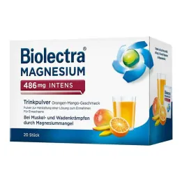 Biolectra Magnesium 486 mg intens drinkpoeder Ora-Man., 20 st