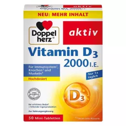 DOPPELHERZ Vitamine D3 2000 I.E. tabletten, 50 stuks