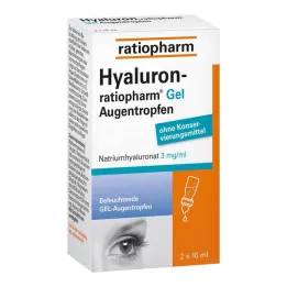 HYALURON-RATIOPHARM Gel oogdruppels, 2X10 ml