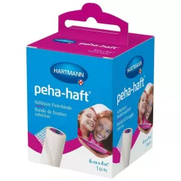 PEHA-HAFT Fixatieverband latexvrij 6 cmx4 m OTC, 1 st