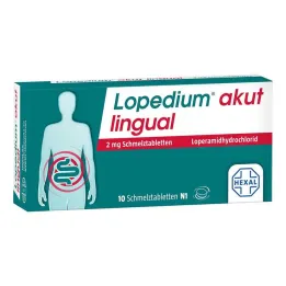 Lopedium acuut linguaal 2 mg orodispergeerbare tabletten, 10 stuks