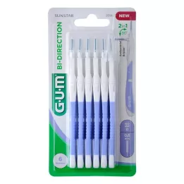 GUM Bi-Direction Interdentalb.0,6 mm lichtblauw, 6 st