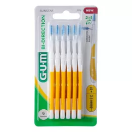 GUM Bi-Direction Interdentalb.1.4 mm geel, 6 st