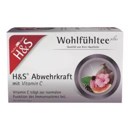 H&amp;S Defense met vitamine C filterzakjes, 20X1.8 g