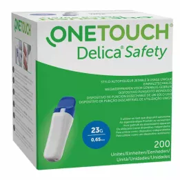 ONE TOUCH Delica Safety wegwerpprikapparaat 23 G, 200 stuks