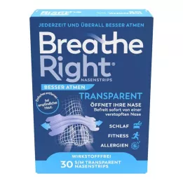 BESSER Atmen Breathe Right neusplug normaal transparant, 30 stuks